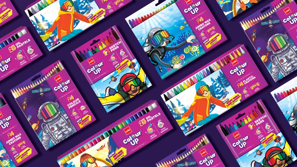 Colorful and engaging packaging design for children's products by the design people, india's top packaging design company